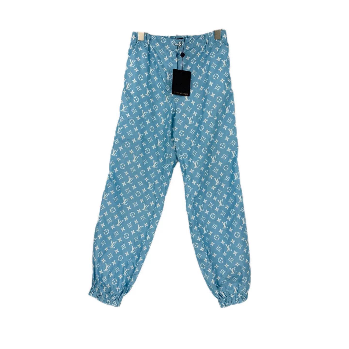 Louis Vuitton Louis Vuitton Blue Logo Silk Blend Pants Size US 36 / EU 52 - 1 Thumbnail