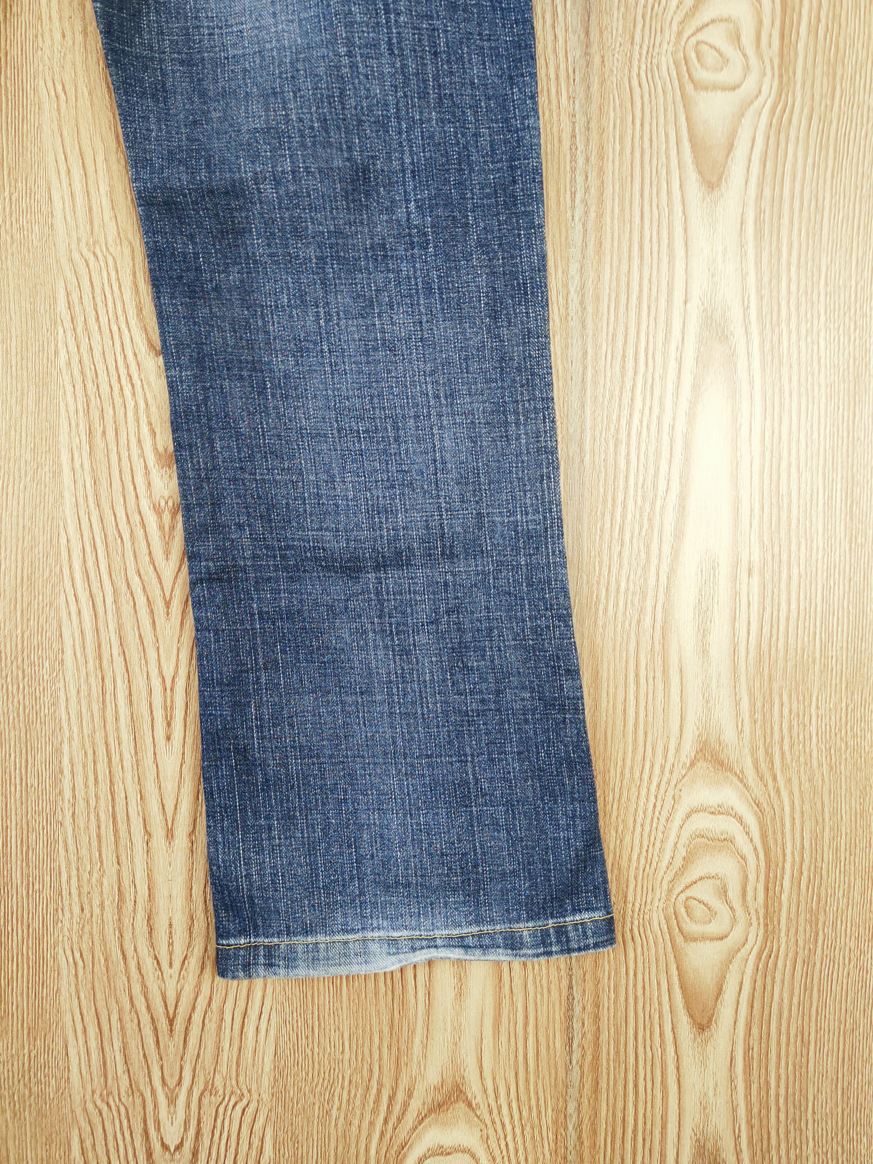 Edwin × Vintage SPECIAL OFFER 💥 Edwin Dark Blue Distressed Ripped Jeans Size 31" - 13 Thumbnail