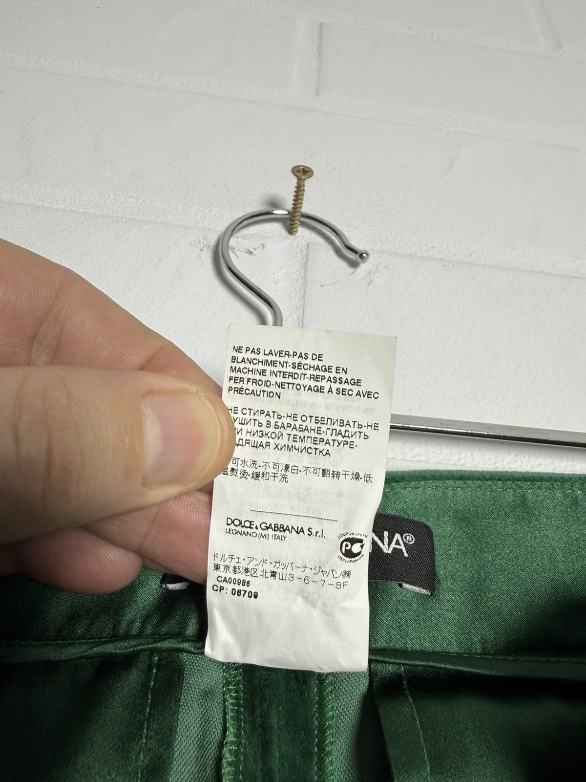 Dolce & Gabbana Dolce & Gabbana Velour Trouser Suit Green IT 40-42 US 4-6 Size XS / US 0-2 / IT 36-38 - 20 Thumbnail
