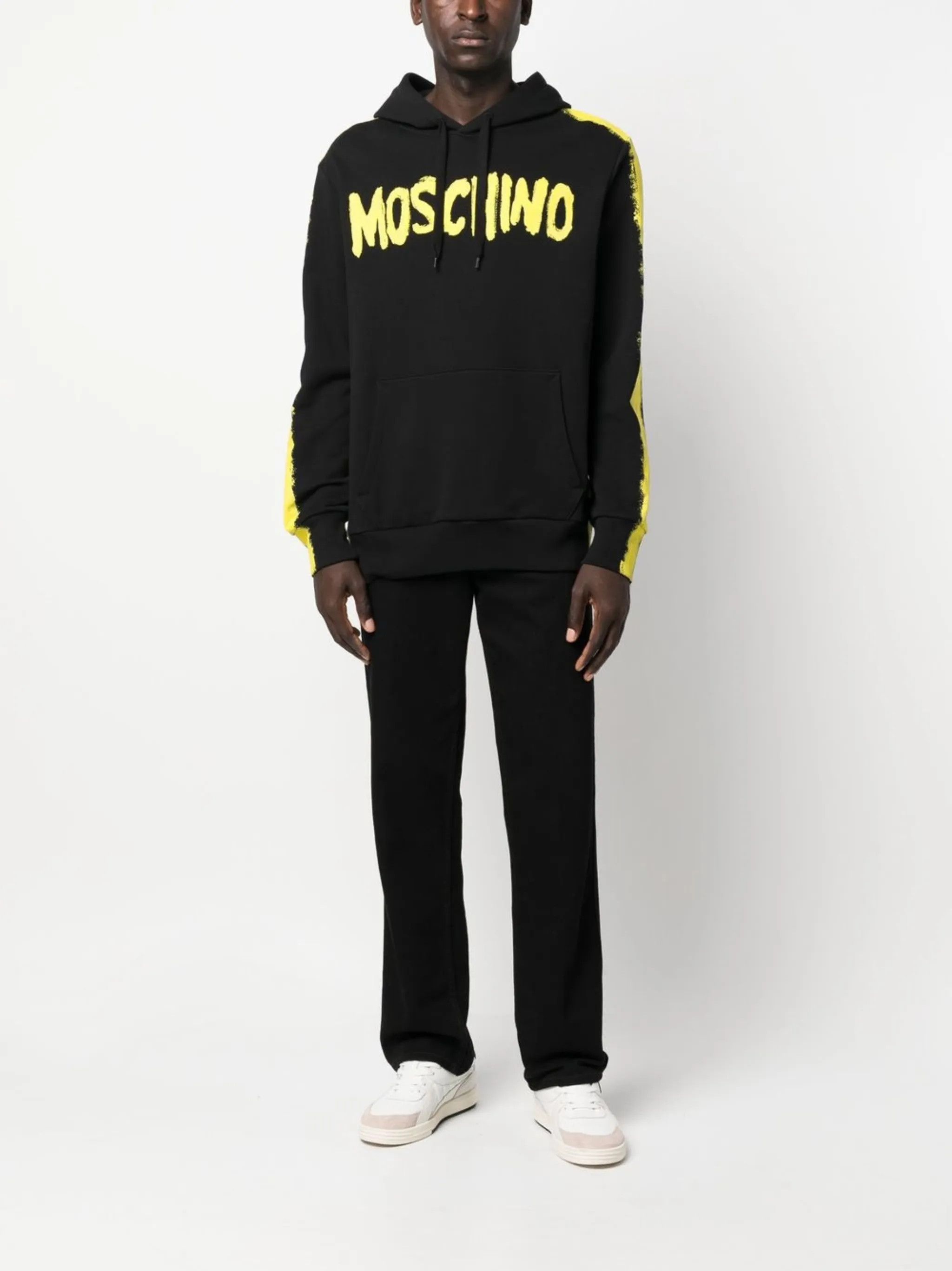 Moschino o1y0225 Logo Hoodie in Black/Yellow Size US M / EU 48-50 / 2 - 5 Thumbnail