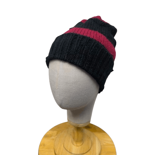 Japanese Brand 💥 Punk style horror stripes beanie hat Size ONE SIZE - 1 Thumbnail