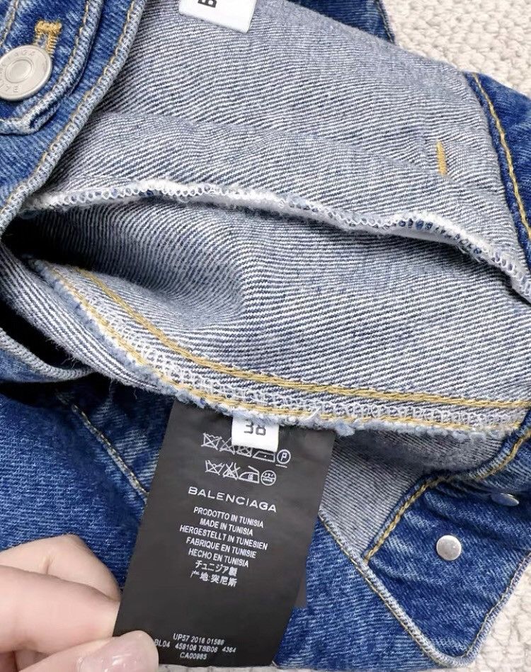 Balenciaga Balenciaga blue deconstructive washed long sleeved denim jac Size US S / EU 44-46 / 1 - 4 Thumbnail