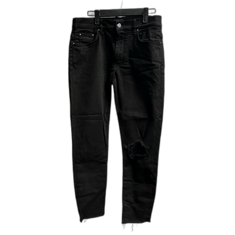 Amiri Amiri Black Patch Design Knee-Ripped Jeans Size US 32 / EU 48 - 1 Thumbnail