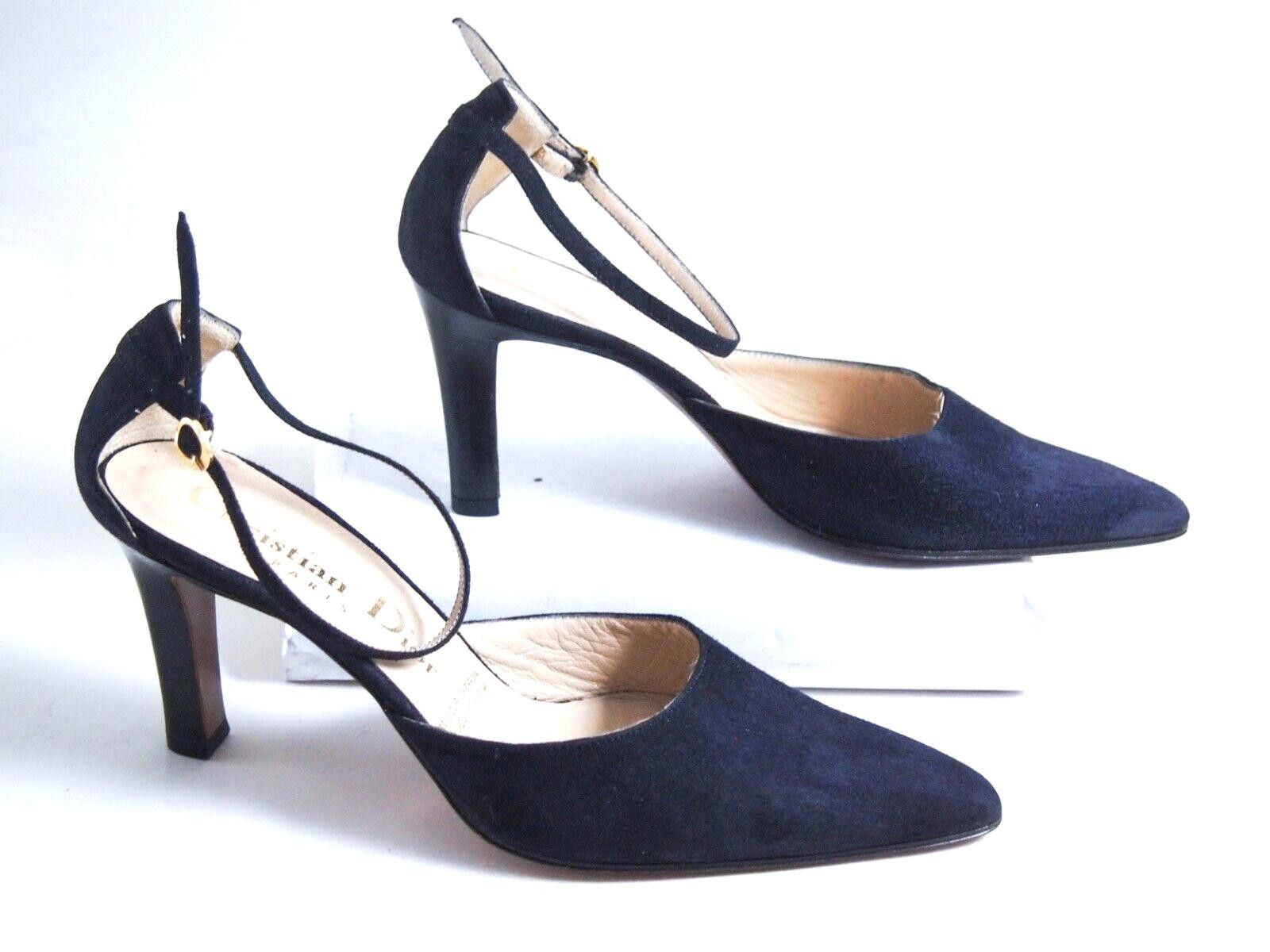 Dior Christian Dior Heels Sandals Blue Suede Womens US 5 EU 35.5 Size US 5 / IT 35 - 2 Thumbnail