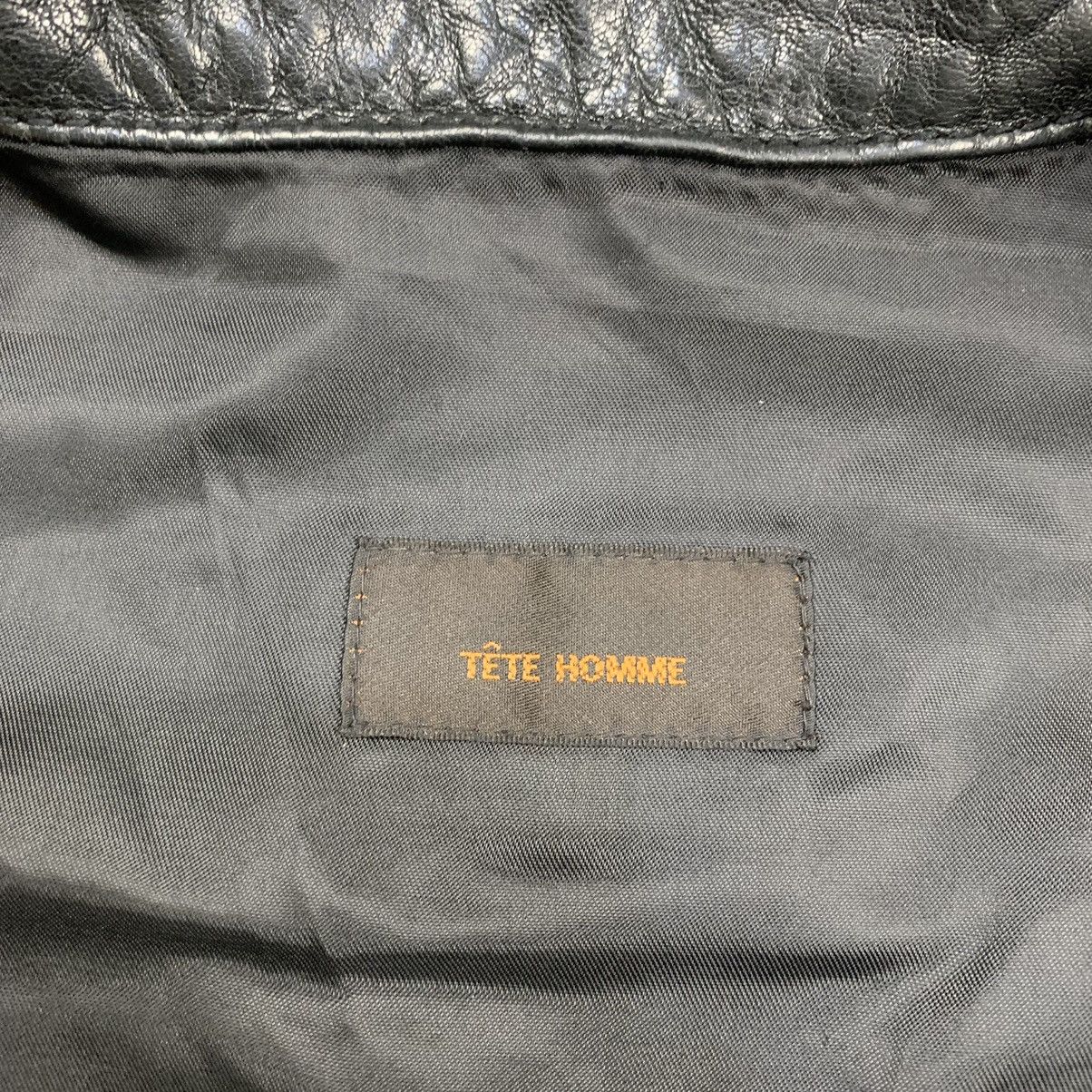 Issey Miyake × Tete Homme Tete homme bikers multi zipper leather jacket Size US L / EU 52-54 / 3 - 9 Thumbnail