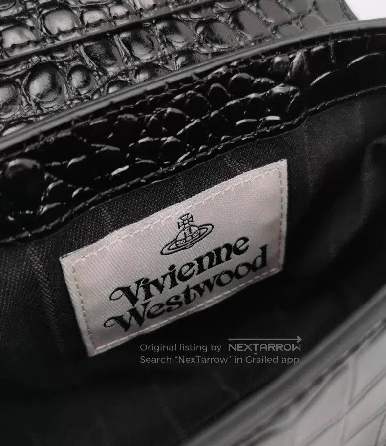 Vivienne Westwood Vivienne Westwood size OS Hazel black crocodile pattern sho Size ONE SIZE - 5 Thumbnail
