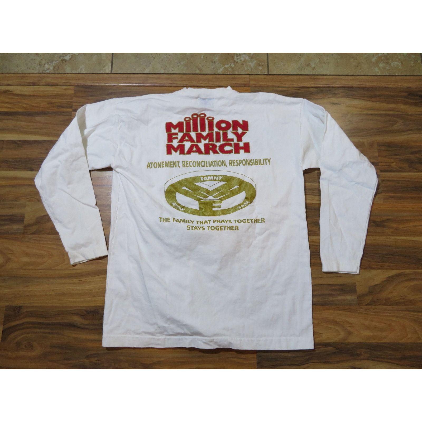 Other Million Family March T-Shirt, Religious Double Sided Sz XL Size US XL / EU 56 / 4 - 2 Thumbnail