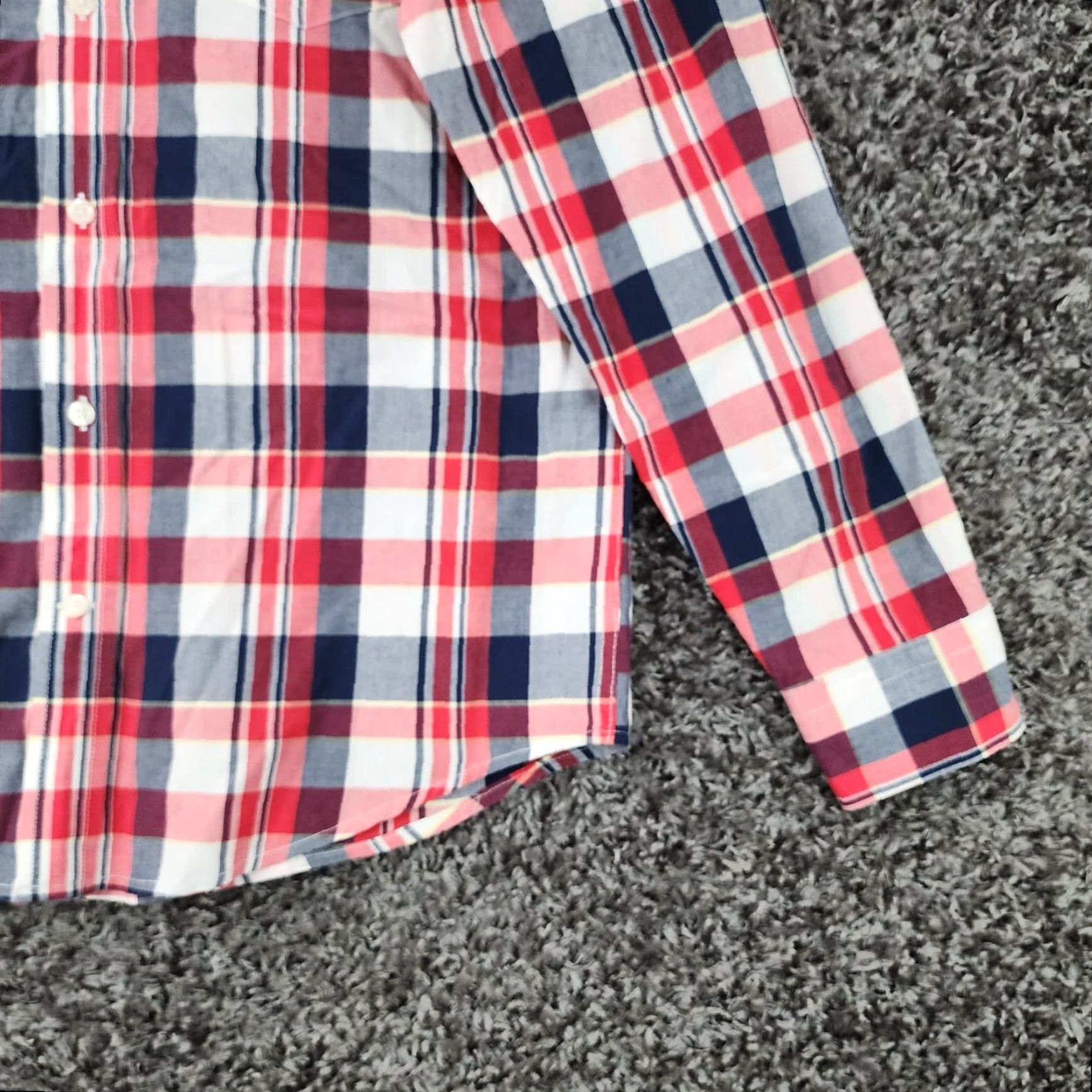 Gap Gap Shirt Men Size M Slim Button-Up Plaid Red Blue Multicolor Long Sleeve Size US M / EU 48-50 / 2 - 2 Thumbnail