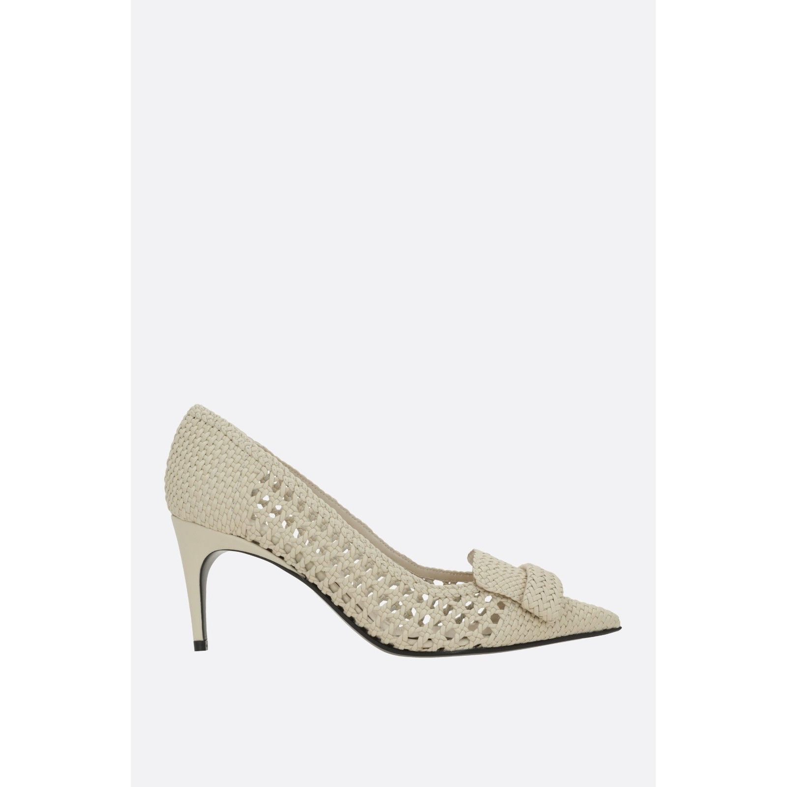 Sergio Rossi SERGIO ROSSI SR1 Braid Parchment Pumps New & Authentic (Wome Size US 9.5 / IT 39.5 - 1 Thumbnail