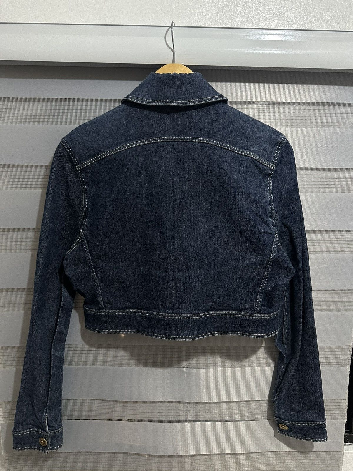 Versace Versace Tribute Cropped Denim Jacket Size S / US 4 / IT 40 - 4 Thumbnail
