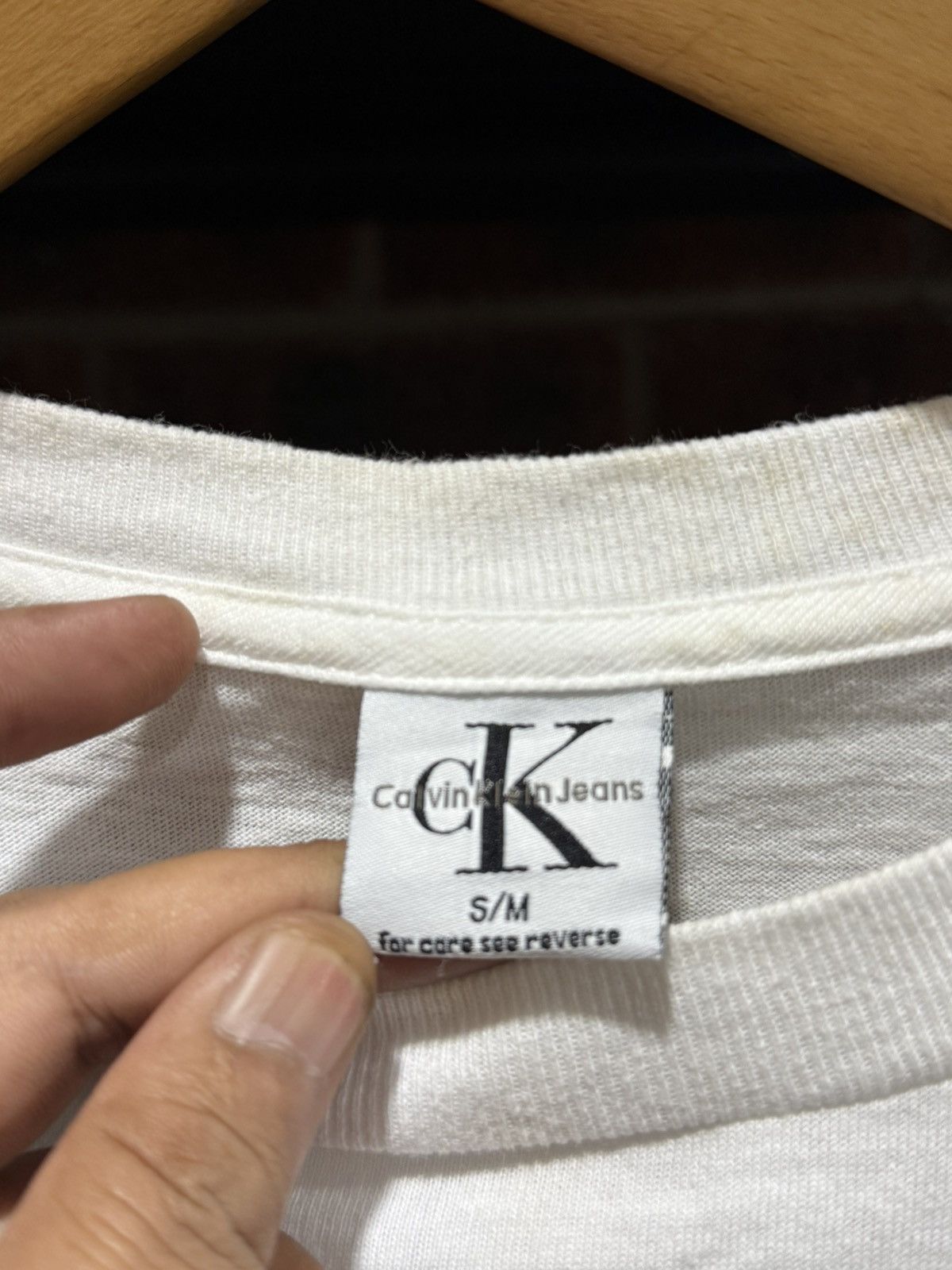 Calvin Klein × Vintage Vintage 90s Calvin Klein Jeans Box Canter Usa Tee Size US M / EU 48-50 / 2 - 3 Thumbnail