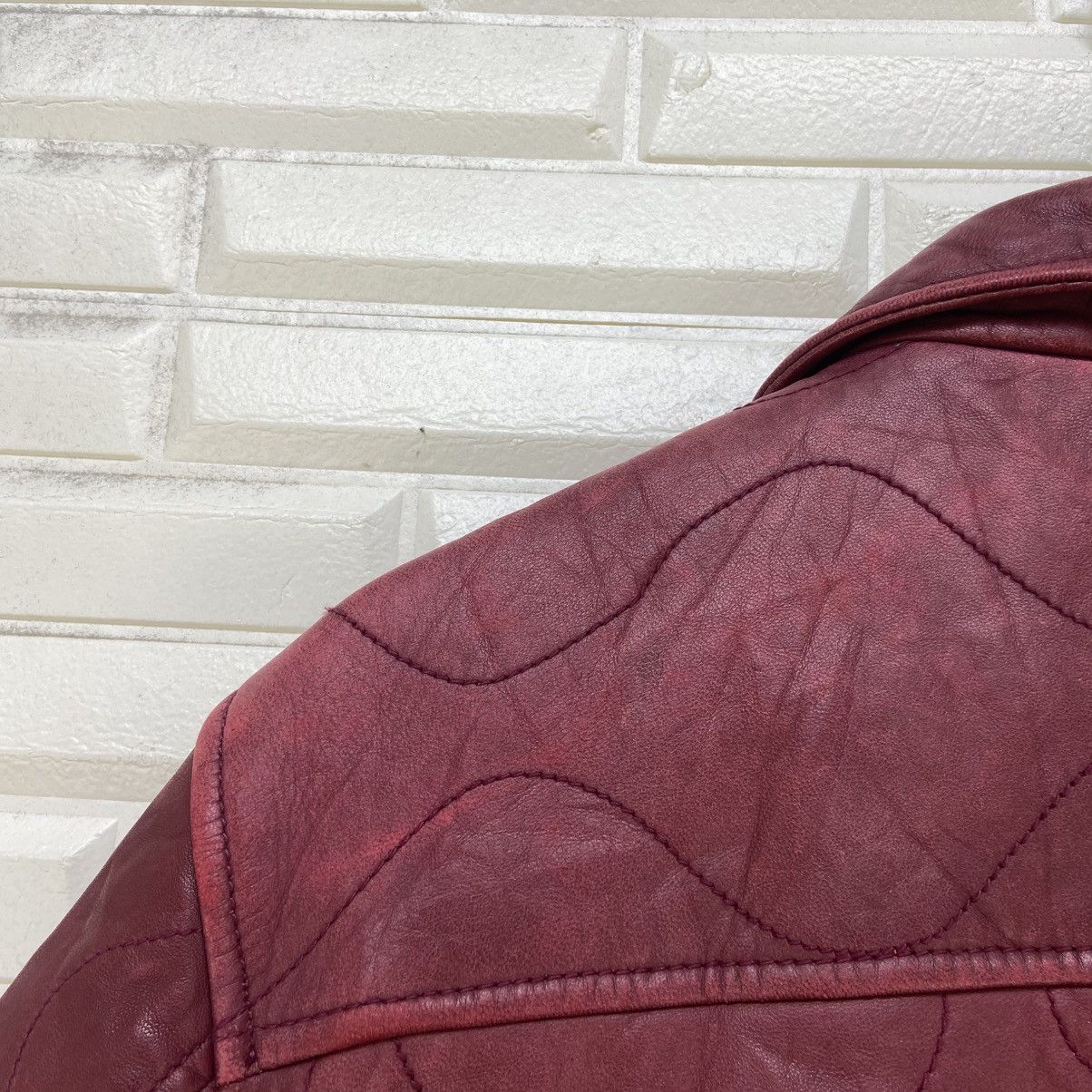 Avirex Avirex Varsity Sheepskin Leather Biker Jacket Size US S / EU 44-46 / 1 - 16 Thumbnail