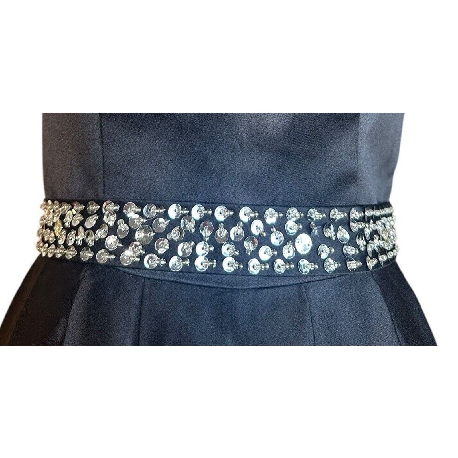 Other Long Black Off the Shoulder Formal Dress Pockets Sequins 4? Size S / US 4 / IT 40 - 3 Thumbnail