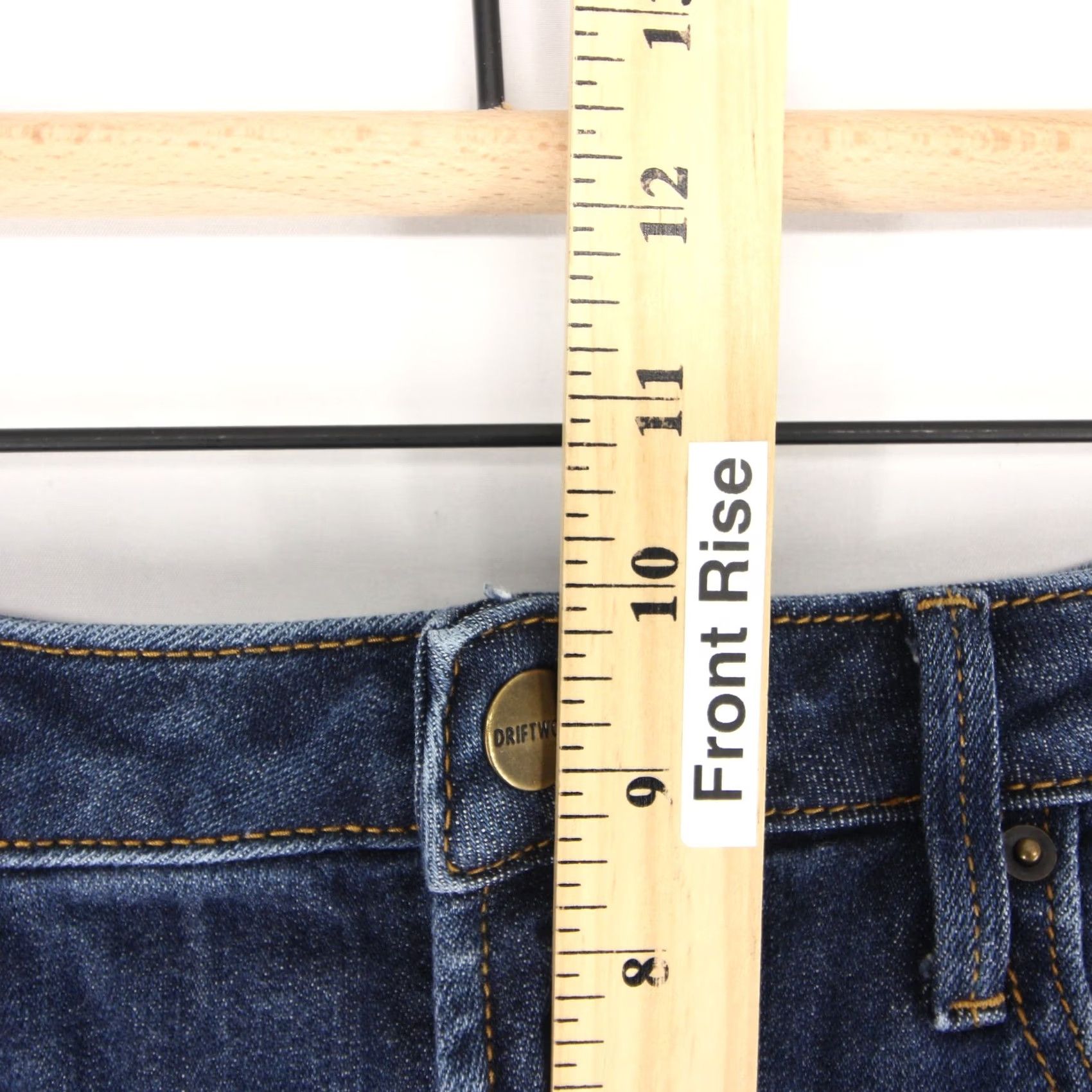 Vintage Driftwood Audrey Jeans Womens Blue Straight Leg Stretch Denim 27x31 Size 27" / US 4 / IT 40 - 6 Thumbnail