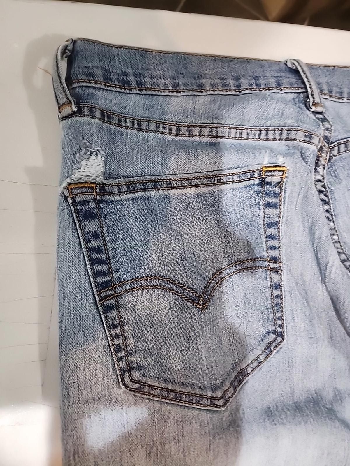 Levi's Levi's 505 Mens Jeans Actual 34Wx33L Blue Denim Regular Fit Size US 34 / EU 50 - 4 Thumbnail