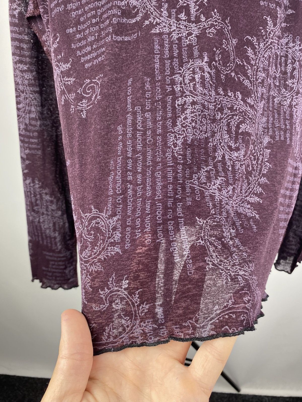 Japanese Brand × Vintage 🔥Gothic Emo Punk Jpg Style Avant Garde Blouse Medium Y2k Size M / US 6-8 / IT 42-44 - 3 Thumbnail