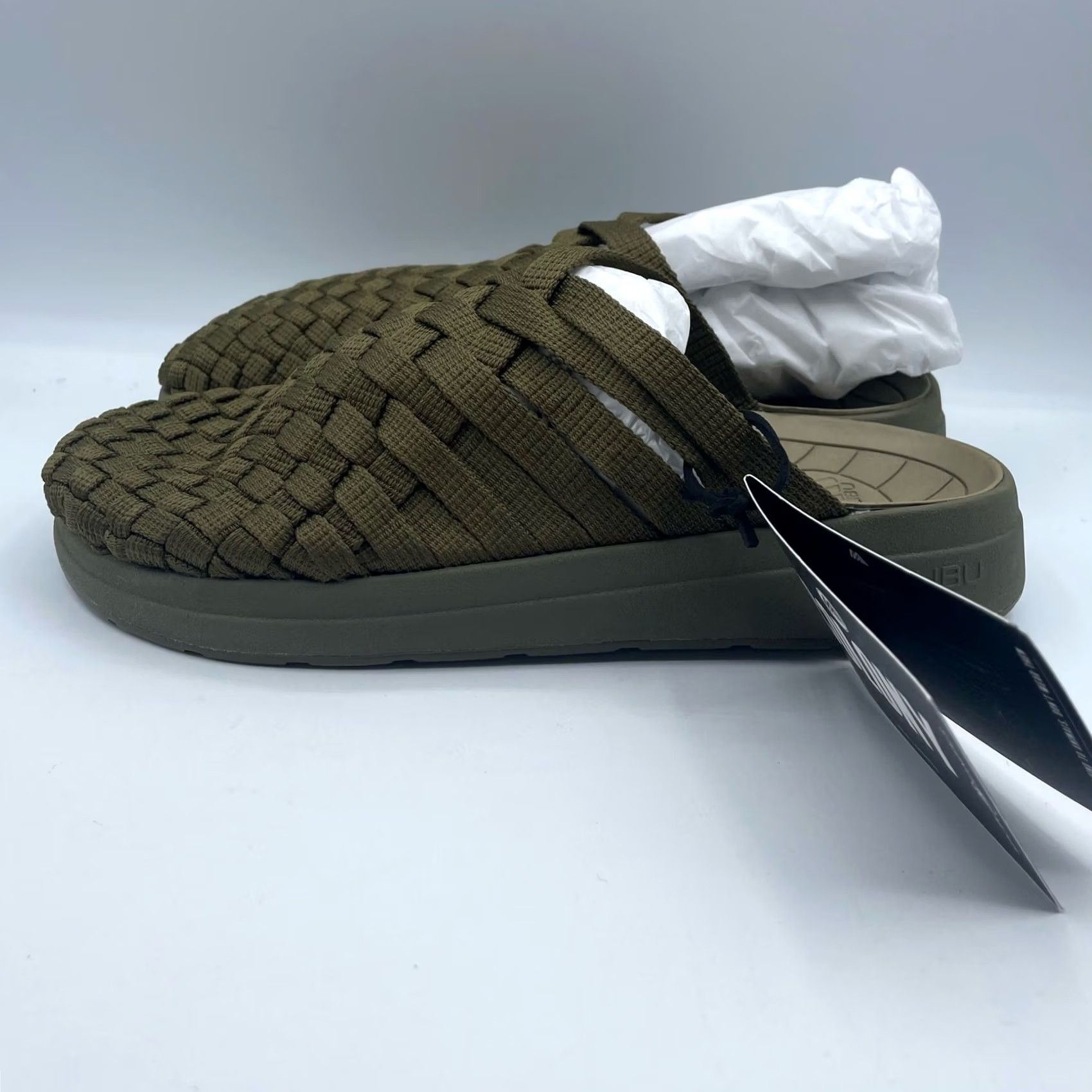 Malibu Sandals Colony Classic Nylon Eva Olive Green Slip On Mens 8 Womens 10 Malibu Sandals Colony Classic Nylon Eva Green Slip On 8 main image 3