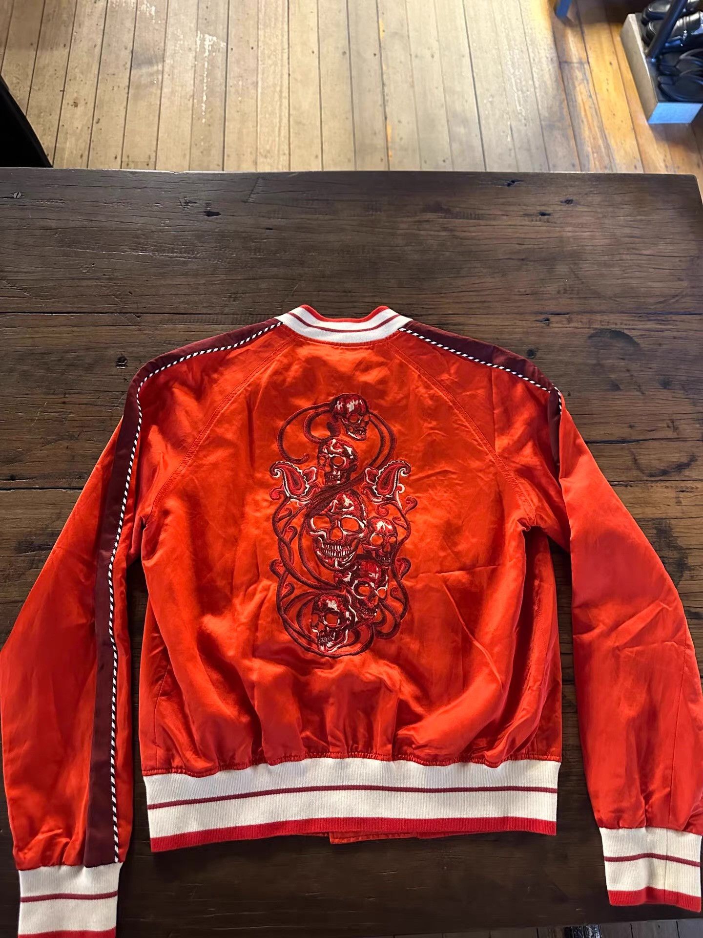 Alexander McQueen Alexander McQueen 17SS Skull‑Embroidered Souvenir Jacket Ｑ25 Size US M / EU 48-50 / 2 - 3 Thumbnail
