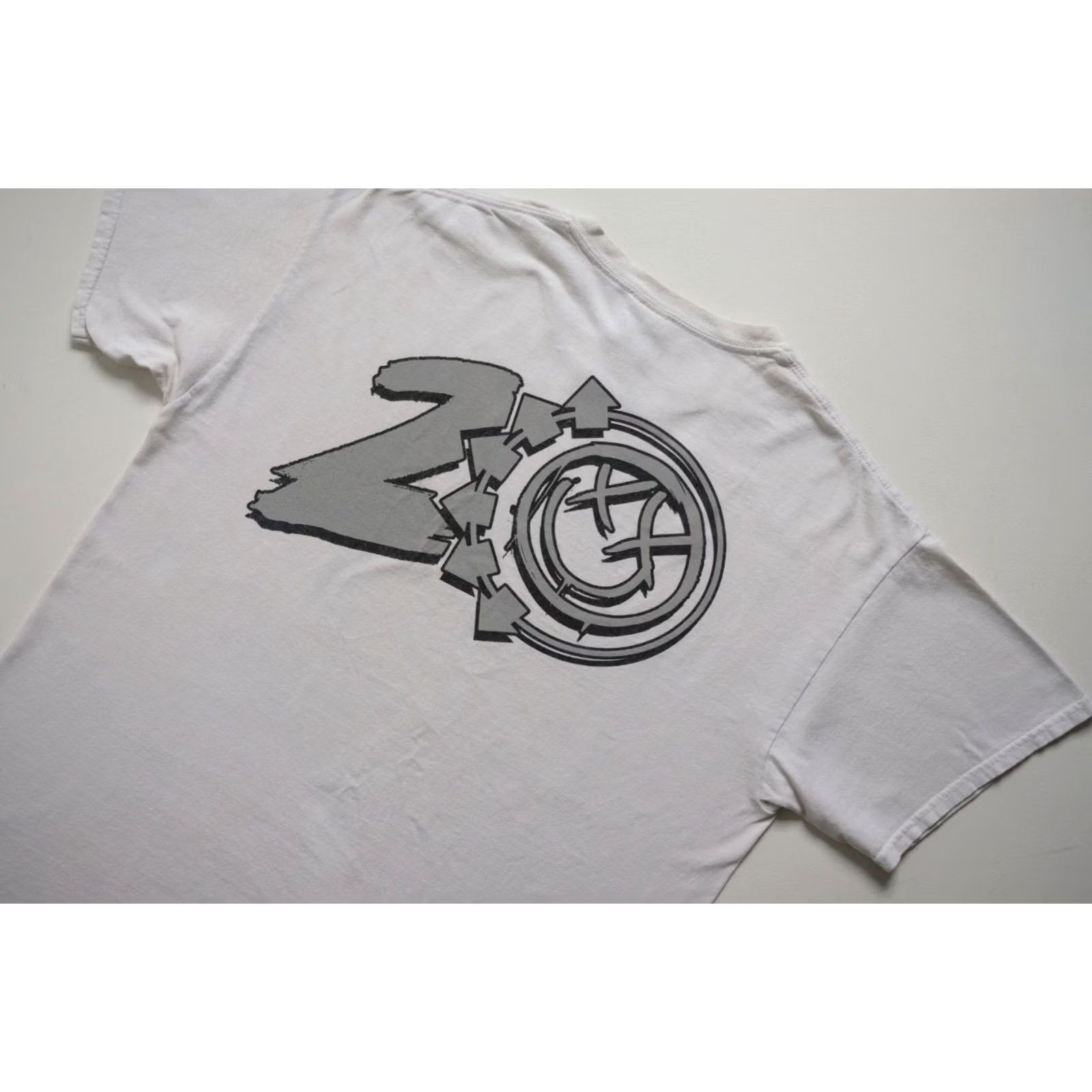 Gildan VINTAGE Blink-182 VTG Y2K PUNK ROCK 20th ANIVERSARY MUSIC TOUR GRAPHIC WHITE T-SHIRT LG Size US L / EU 52-54 / 3 - 6 Thumbnail