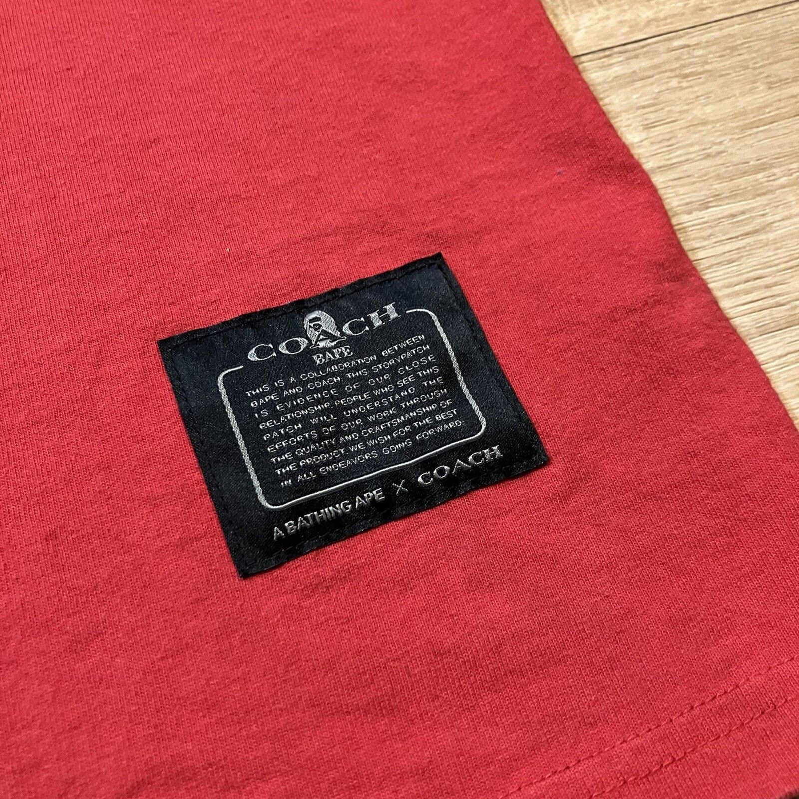 Bape Bape X Coach Collaboration Red Rexy Crewneck T Shirt Large Size US L / EU 52-54 / 3 - 4 Thumbnail