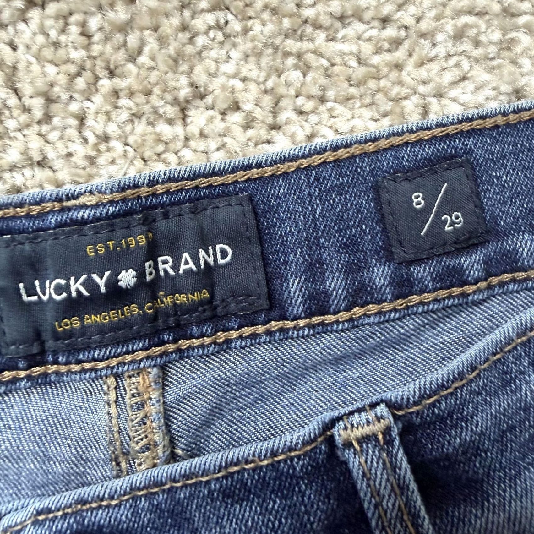Lucky Brand Lucky Brand Brooke Crop Skinny Jeans Womens 8/29 Med Wash Blue Stretch Denim Size 30" / US 8 / IT 44 - 4 Thumbnail