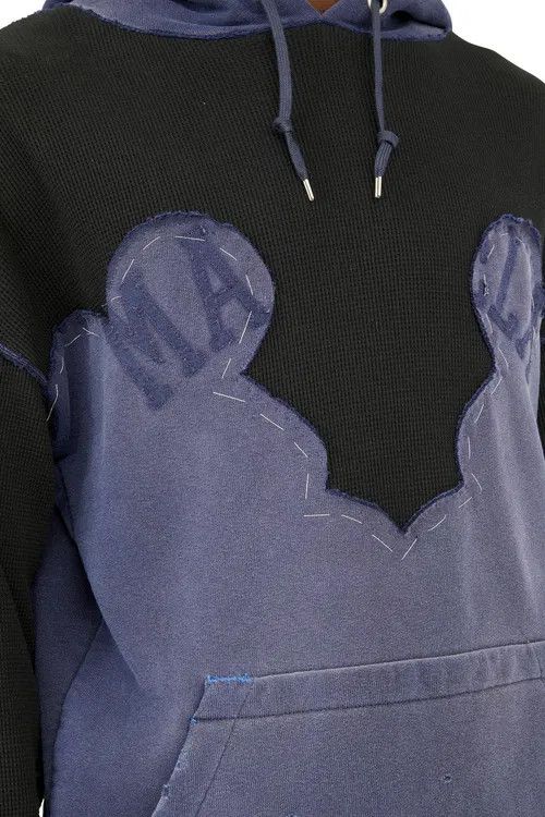 Maison Margiela o1mle0326 Margiela Western Decortique Hoodie in Vintage Blue Size US XL / EU 56 / 4 - 4 Thumbnail