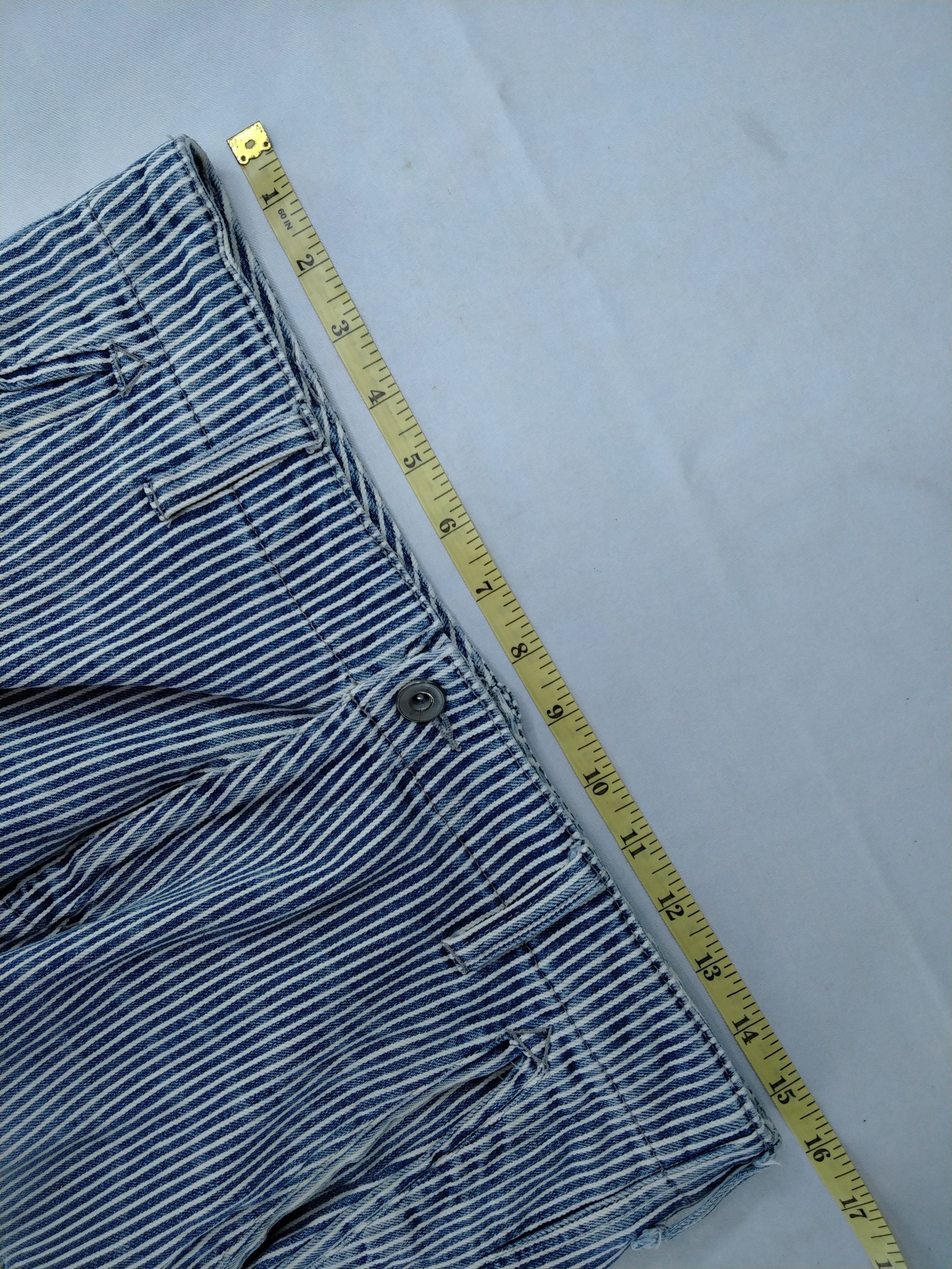 Japanese Brand Global Work Stripes Cargo Multi Pocket Pants -CP155 Size US 31 - 5 Thumbnail