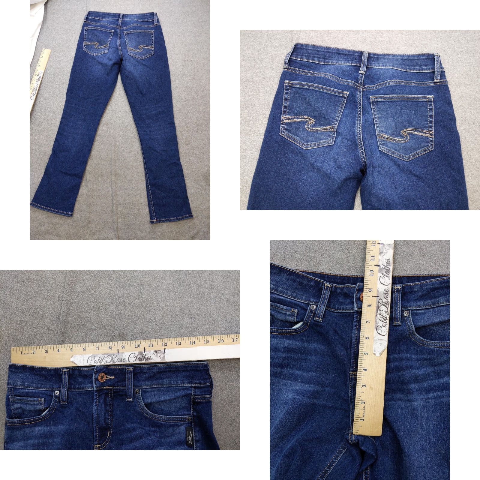 Silver Jeans Co. Silver Jeans Co Avery Straight Jeans Womens 28x30 Blue Mid Rise Stretch Denim Shirt/Pants? Size 28" / US 6 / IT 42 - 8 Thumbnail
