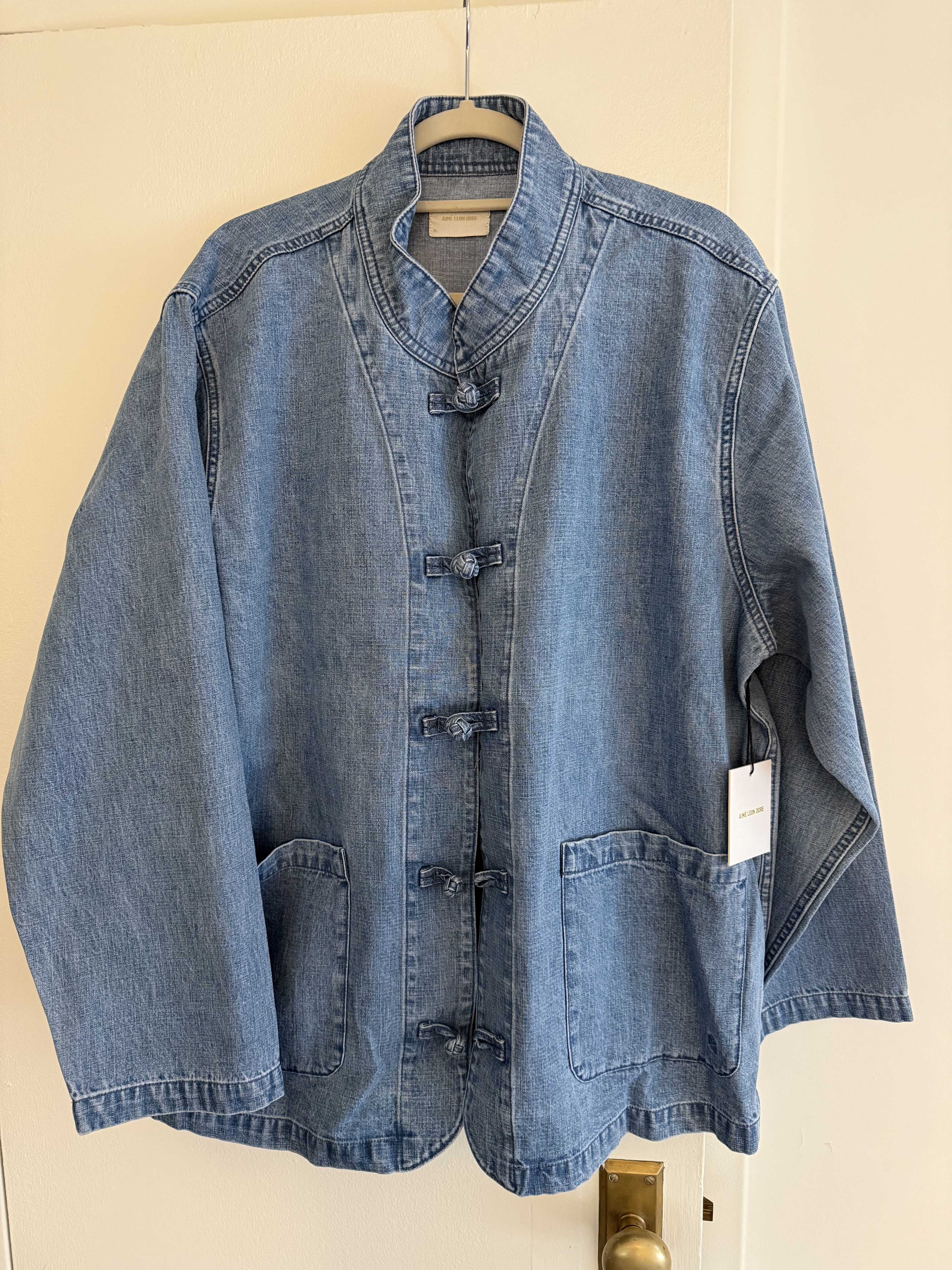 Aime Leon Dore Aime leon dore Collarband denim jacket Size US XL / EU 56 / 4 - 1 Thumbnail