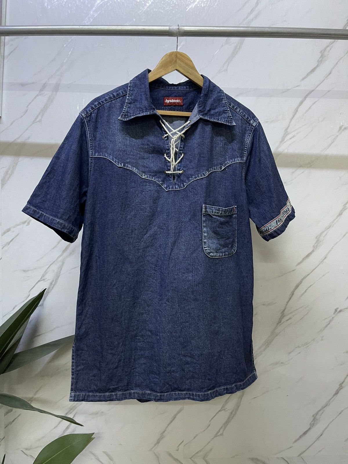 Hysteric Glamour 🔥Hysteric Glamour🔥 Denim Short Sleeve Size US L / EU 52-54 / 3 - 1 Thumbnail