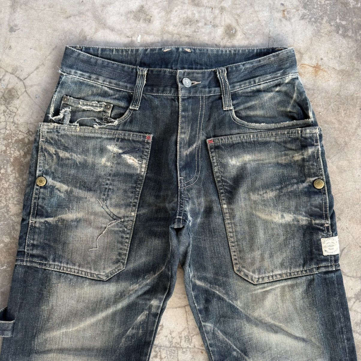 PPFM W31 Vintage PPFM The Desert Fox Rusty Distressed Denim Jeans Size US 31 - 2 Thumbnail
