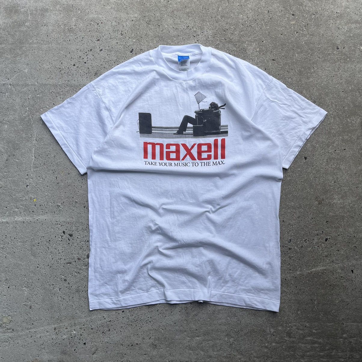 Fruit Of The Loom × Travis Scott × Vintage Maxell „take your music to the max” Vintage Tshirt Rare Size US XL / EU 56 / 4 - 1 Thumbnail