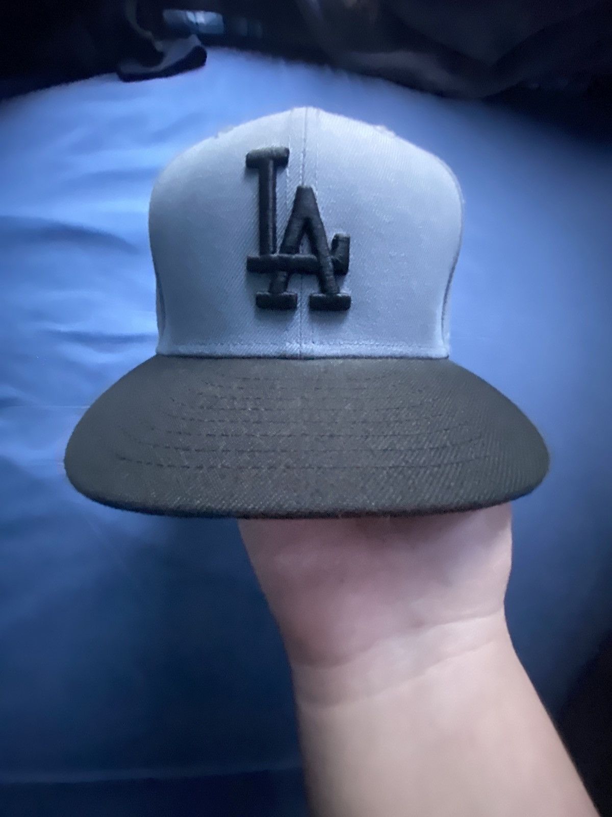 New Era LA Dodgers fitted hat grey/black 7 1/4 Size ONE SIZE - 1 Thumbnail