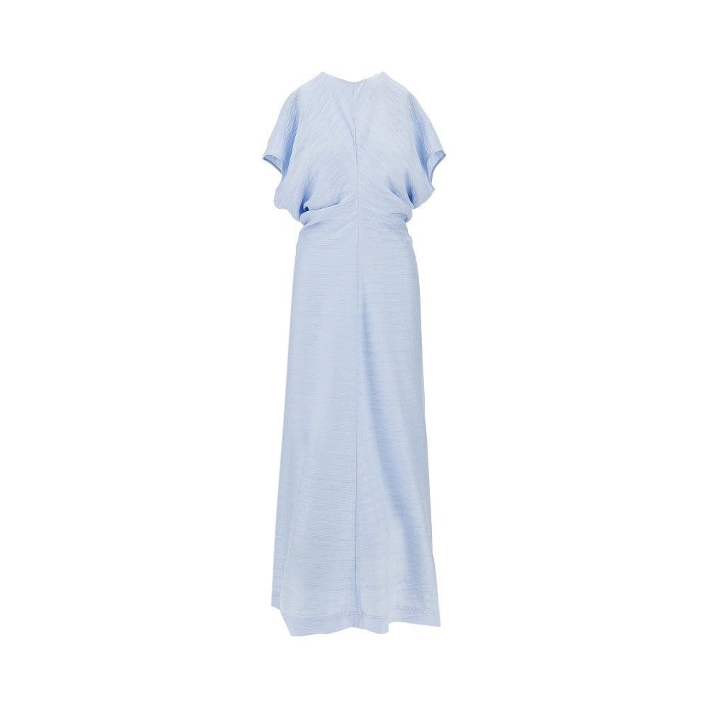 Toteme Viscose-Blend Ankle-Length Dress Blue Tag Size It 40 Women - Usa Tariffs Included, Women's