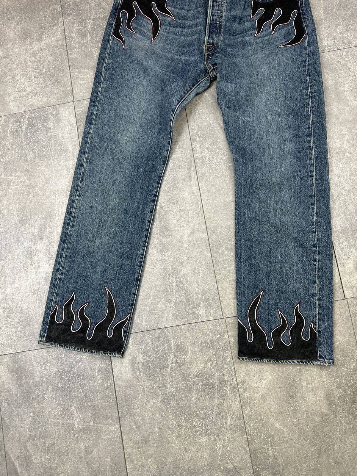 Vintage Vintage Levi’s Hand Made Fire Pants Denim Jeans Size US 34 / EU 50 - 3 Thumbnail