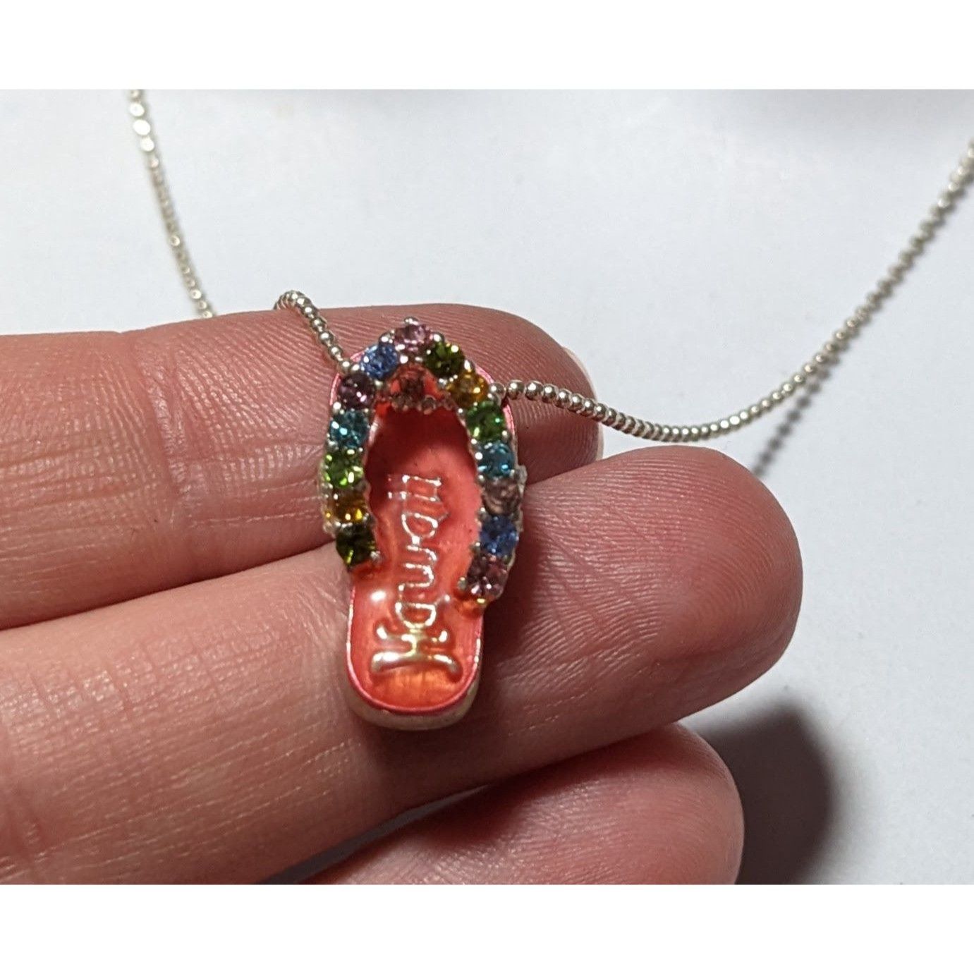 Other MC Rainbow Gem Enamel Hawaii Sandal Necklace Size ONE SIZE - 9 Thumbnail