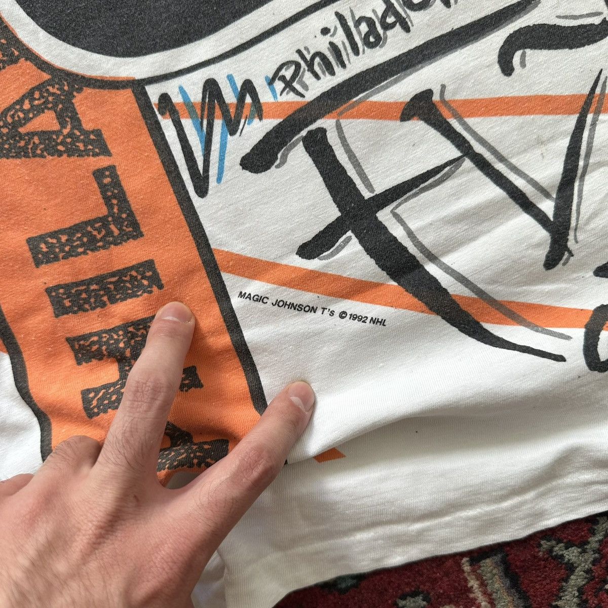 Vintage Vintage 1992 Philadelphia Flyers All Over Print Tee XL NHL Size US XL / EU 56 / 4 - 16 Thumbnail