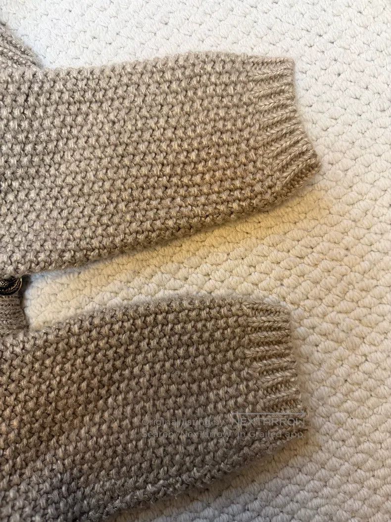 Loro Piana Loro Piana Khaki Coarse Knit Cashmere Cardigan Size XS / US 0-2 / IT 36-38 - 6 Thumbnail
