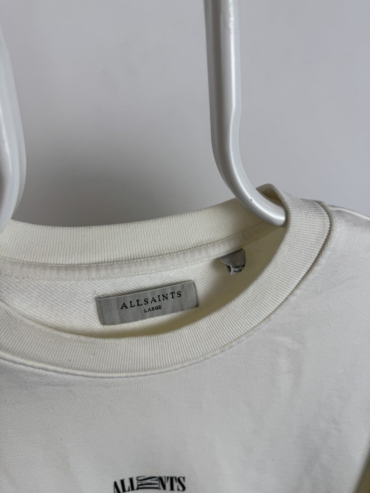 Allsaints All Saints Burman Crew Center Logo Sweatshirt Size US L / EU 52-54 / 3 - 3 Thumbnail