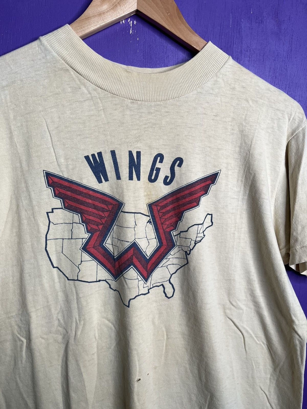 Band Tees × Vintage Vintage 70s Wings over America USA tour t-shirt Size US M / EU 48-50 / 2 - 3 Thumbnail