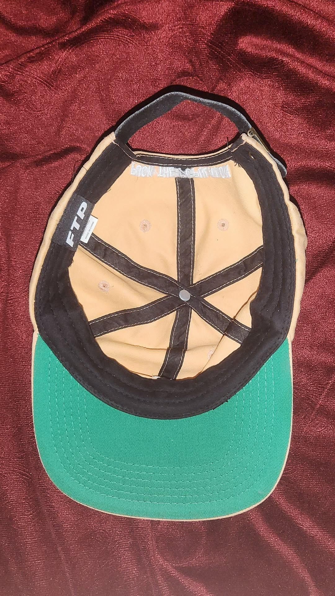 Fuck The Population FTP Peach/Pink Hat with Black/Green trim Size ONE SIZE - 2 Thumbnail