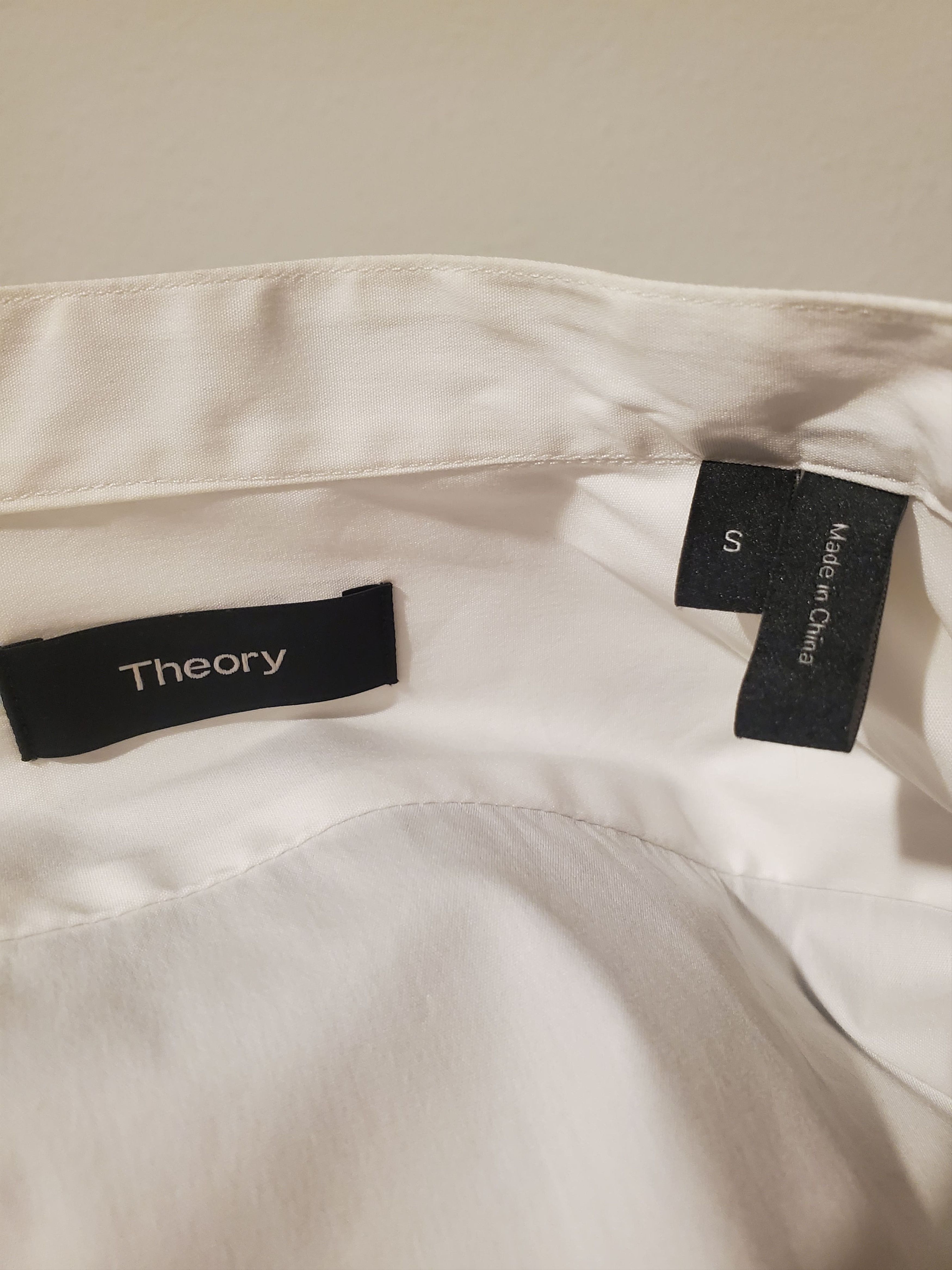 Theory Theory Mandarin Collar White Shirt Sz. Small Size US S / EU 44-46 / 1 - 4 Thumbnail