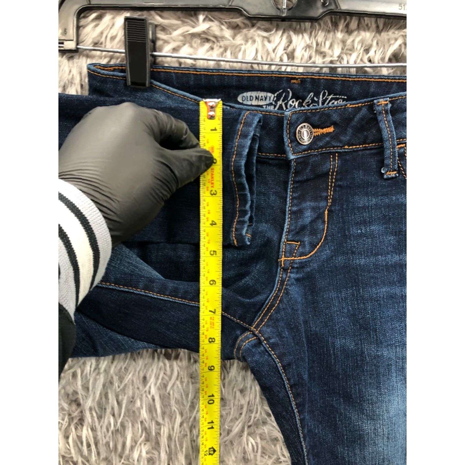 Old Navy Old Navy Rockstar Skinny Jeans Womens Blue Dark Wash Size 2 Jeans Skinny 26 Inseam 5-Pocket Denim Size 26" / US 2 / IT 38 - 4 Thumbnail