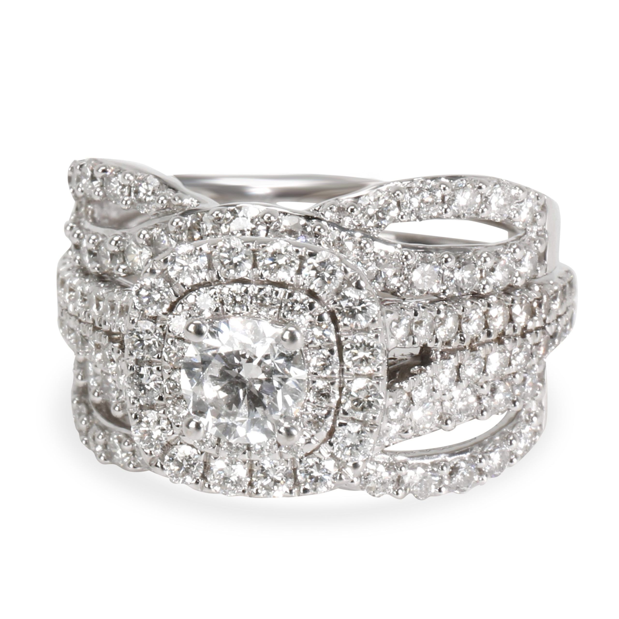 image of Vera Wang Love Collection Diamond Wedding Set In 14K White Gold 2.00 Ctw, Women's