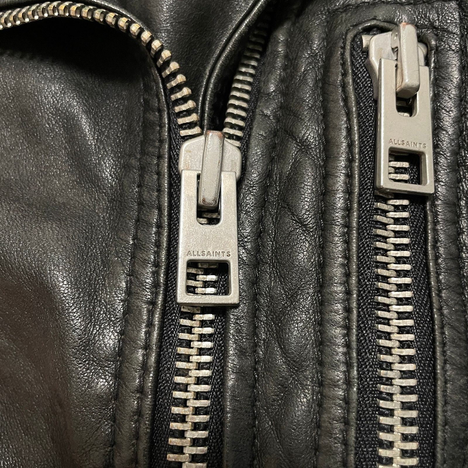 Allsaints AllSaints Catch Crop Biker Jacket Black Leather Jacket SZ 2 Size XS / US 0-2 / IT 36-38 - 4 Thumbnail