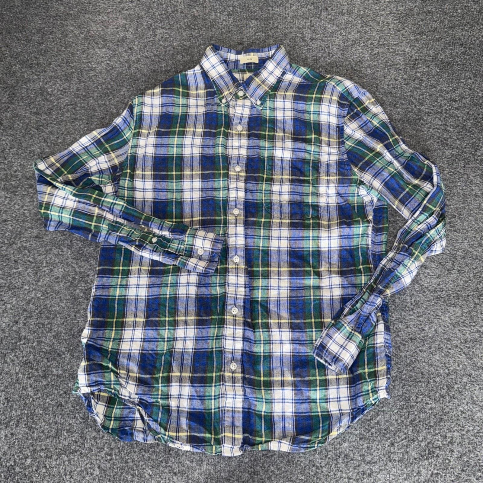 J.Crew J.Crew Baird McNutt Irish Linen Shirt Mens M Slim Plaid Size US M / EU 48-50 / 2 - 1 Thumbnail