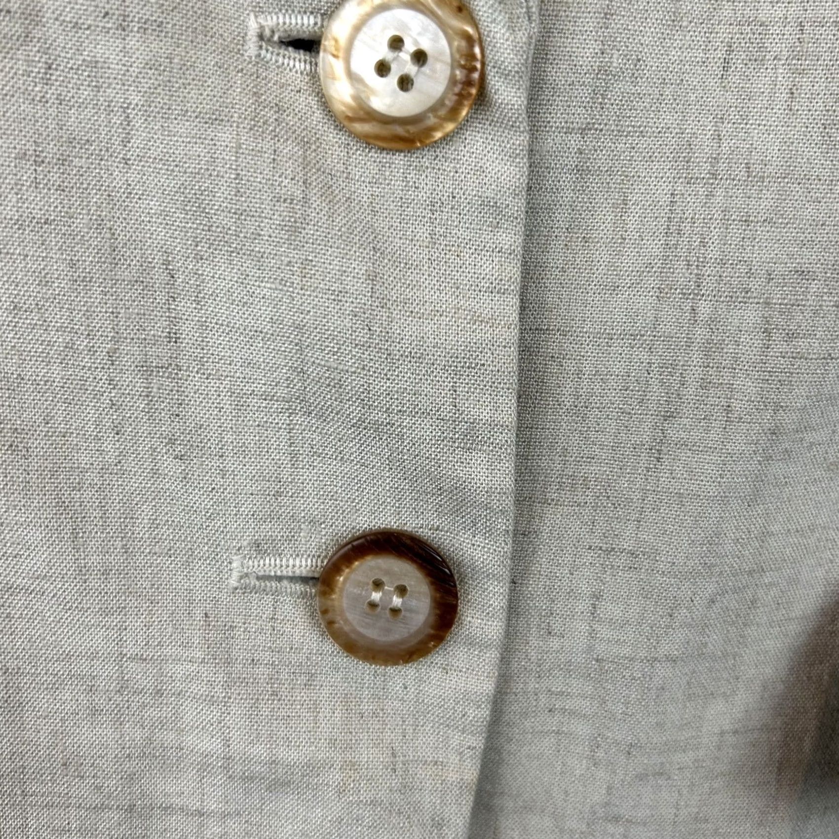 Pendleton Pendleton Blazer Womens M Ivory Linen Wool Lining Blazer USA Shoulder Pads Vintage No (Flaw) Size M / US 6-8 / IT 42-44 - 3 Thumbnail