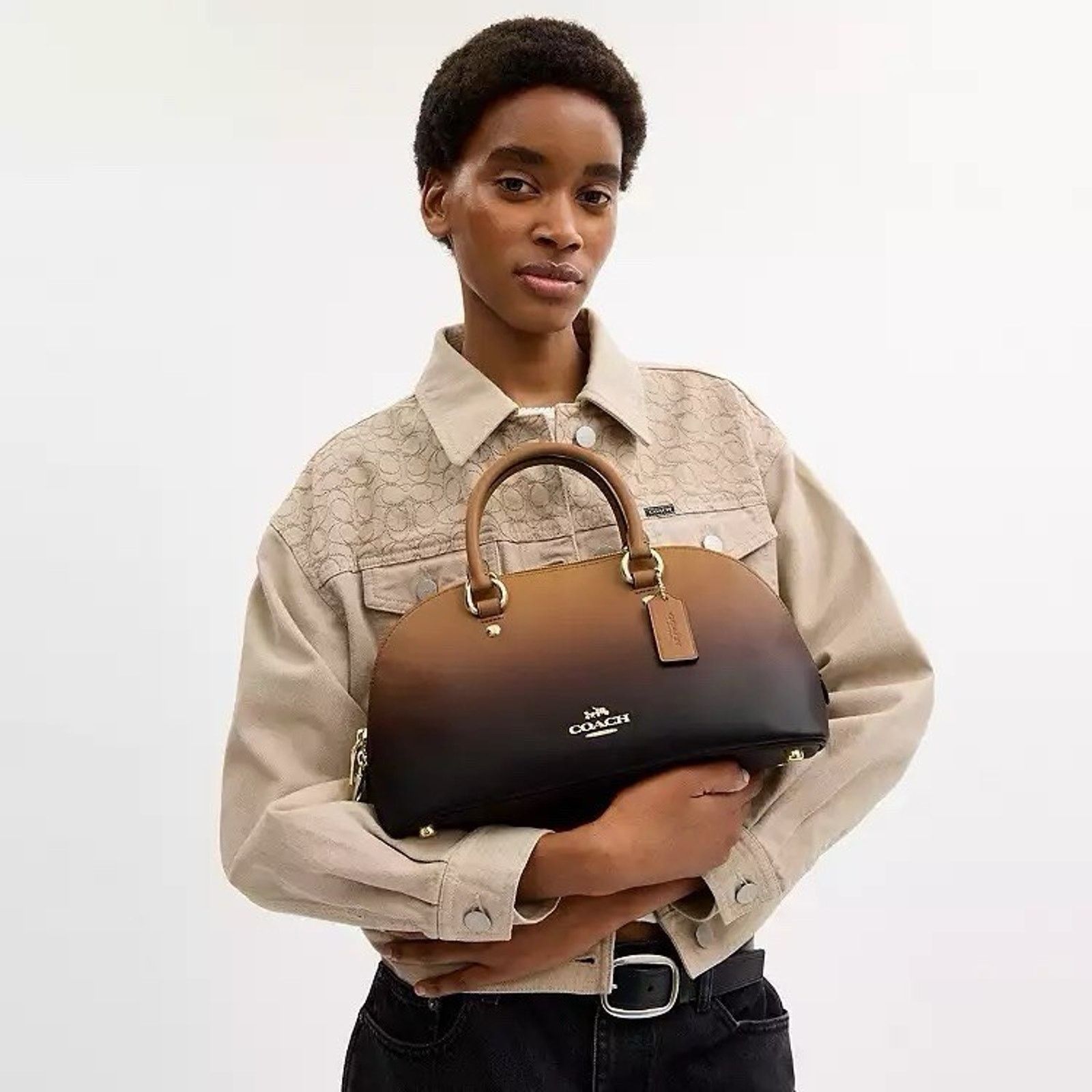 Coach NWT Coach Lara Satchel Bag Latte CDY28 Digitally leather Size ONE SIZE - 7 Thumbnail