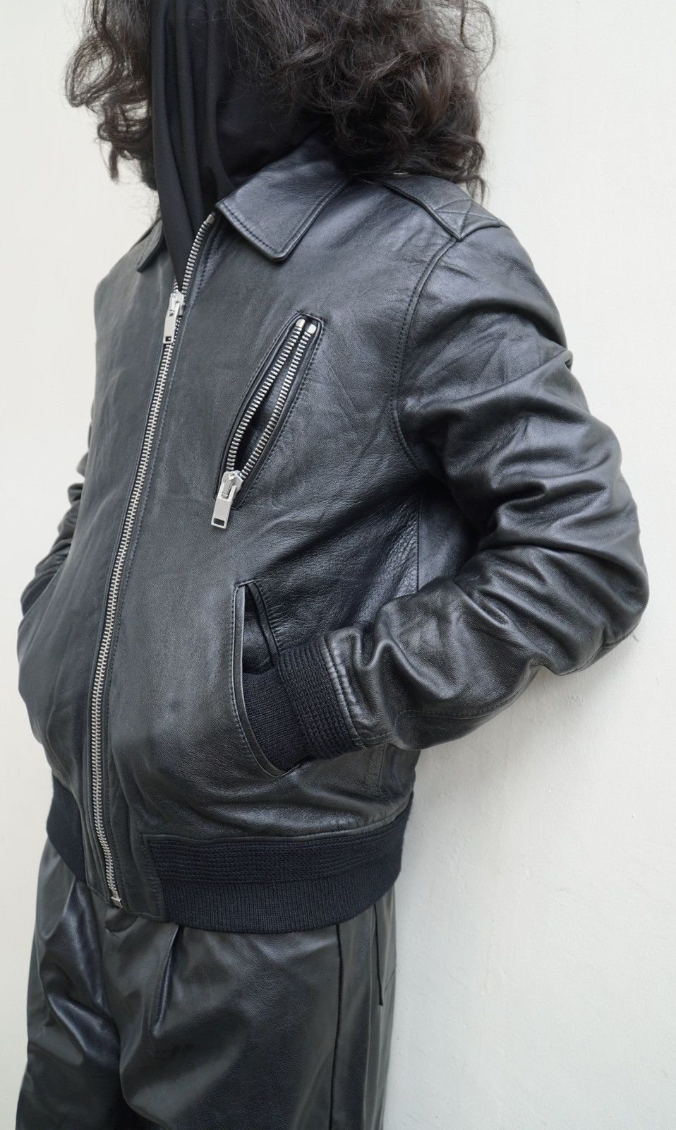 Saint Laurent Paris Saint Laurent - Hedi Slimane F/W15 - Aviator Leather Jacket Size US S / EU 44-46 / 1 - 6 Thumbnail