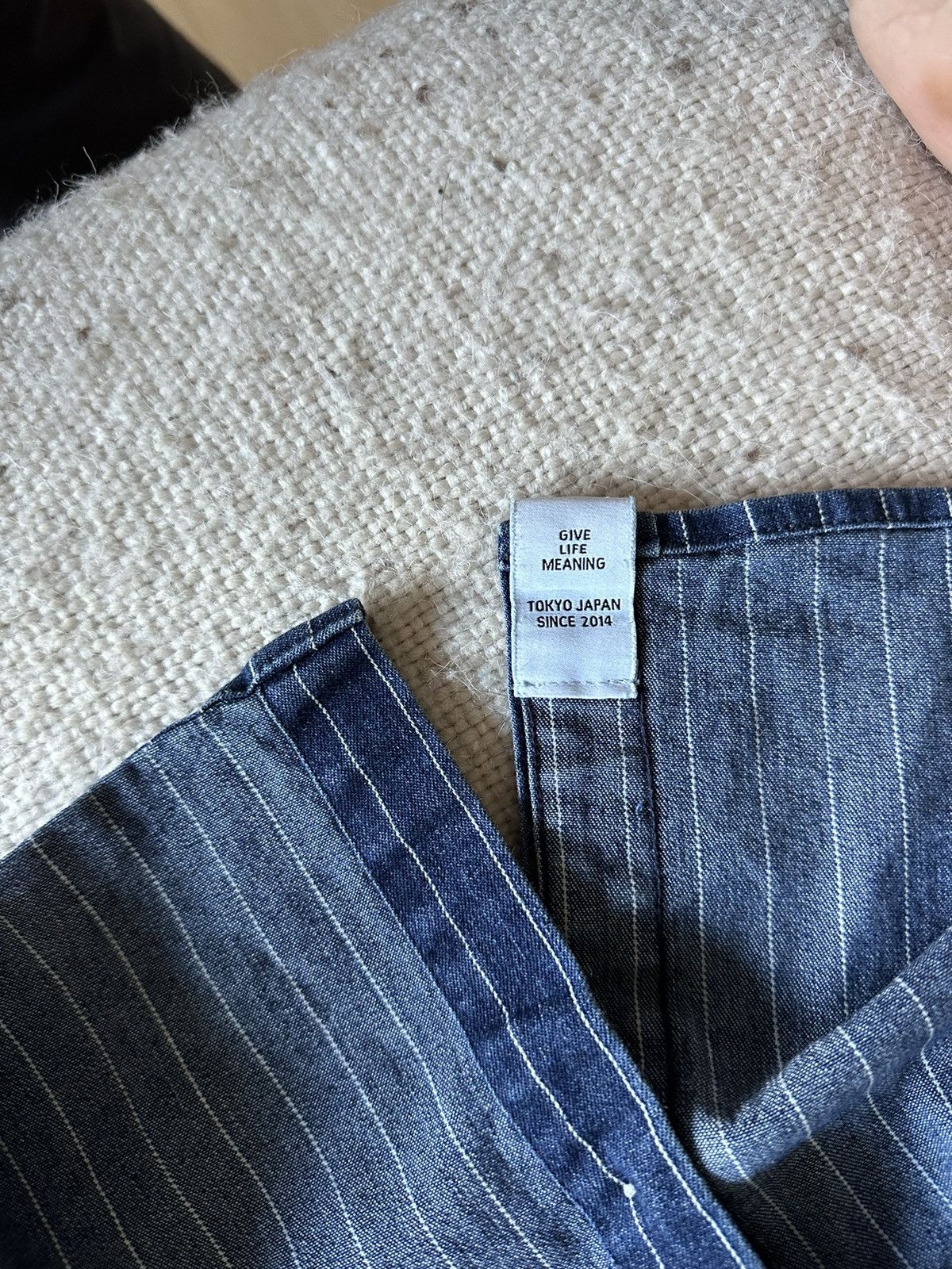 Descendant × Japanese Brand Real Indigo Descendant Pinstripe Shirt Size US L / EU 52-54 / 3 - 6 Thumbnail